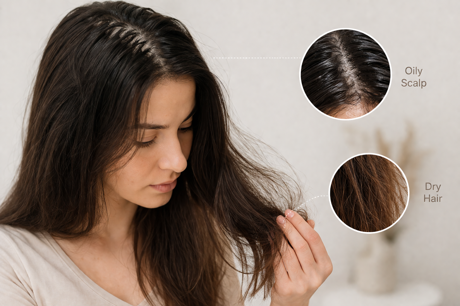 Oily Scalp Dry Hair Paradox