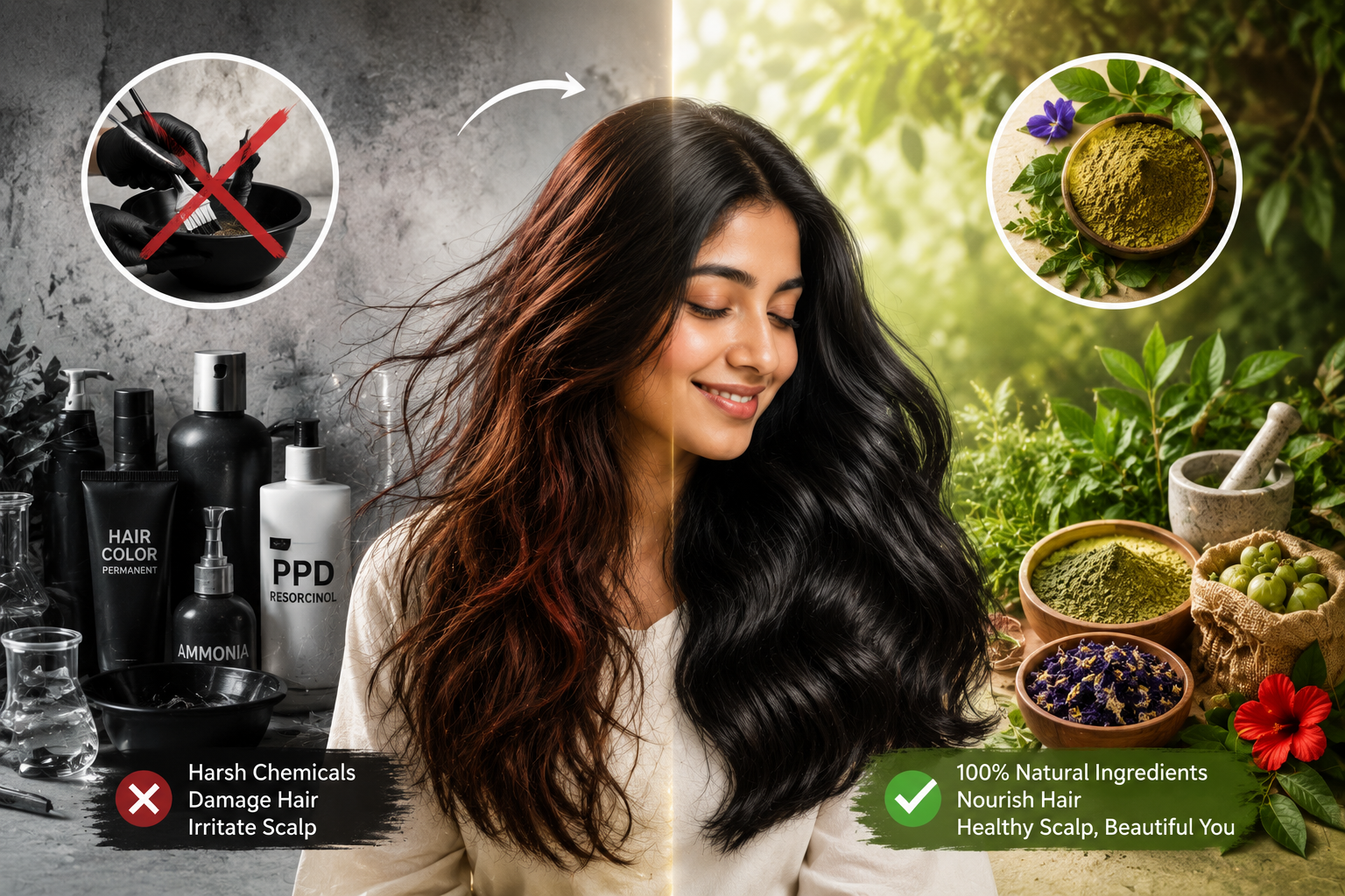 Choose 100% Natural Hair Color: Know The Shocking Truth Behind 99% Hair Colors